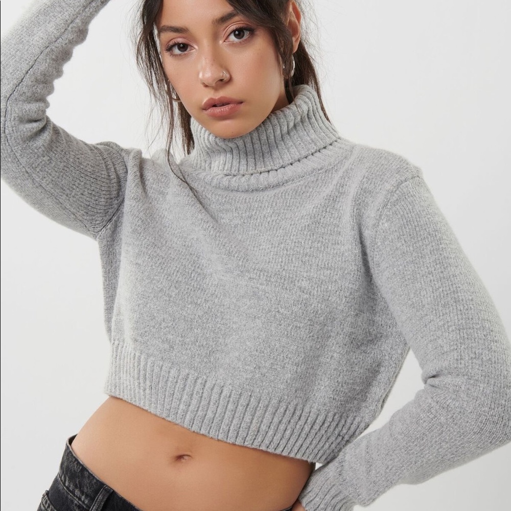 Claudia Cropped Turtleneck Sweater